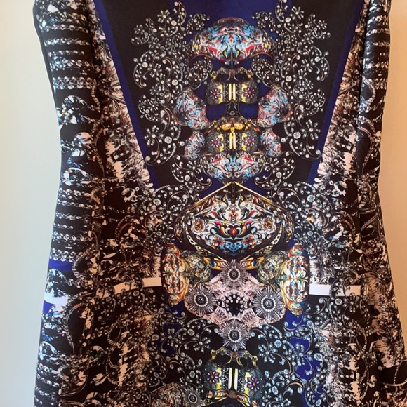 CLOVER CANYON Strapless Jewel A Line Scuba Dress - Picture 3 of 7